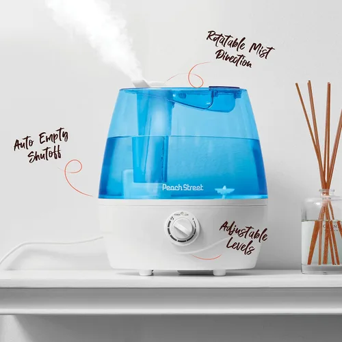Vista 4 de Humidificadores de Niebla Fría para Dormitorio - Depósito de Agua de 2.2L, para Bebé, Oficina, Vaporizador de Aire Ultrasónico Silencioso, Nivel