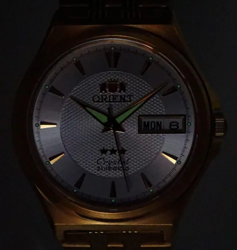 Vista 3 de Orient TriStar AB02001C, FAB02001C Reloj de oro con textura automática para hombre, Oro, Classic