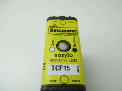Vista 5 de Fusibles industriales y eléctricos 600V 15A tiempo de retardo de dedo seguro Ind