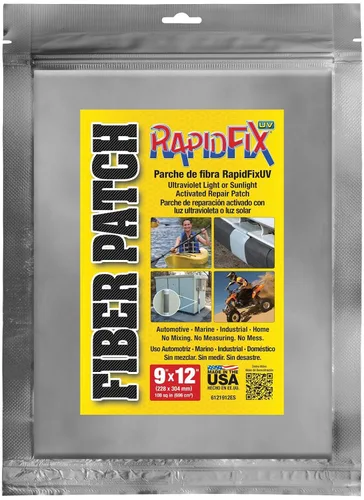 Vista 7 de RapidFix UV Parche de reparación de fibra 3x6 pulgadas