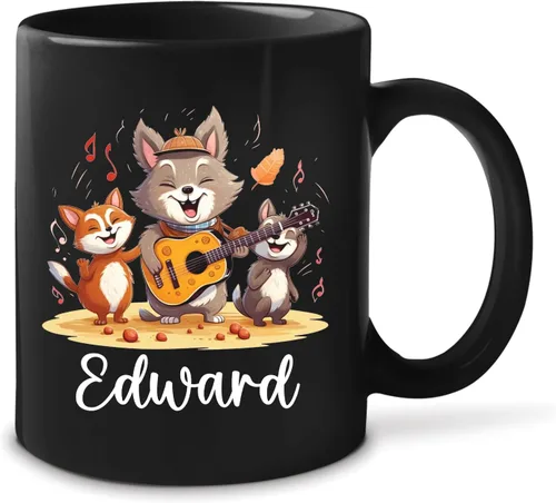 Vista 18 de Taza de té personalizada para amantes del tigre con nombre 2023, regalos personalizados para amantes de las mascotas, taza de café de cerámica
