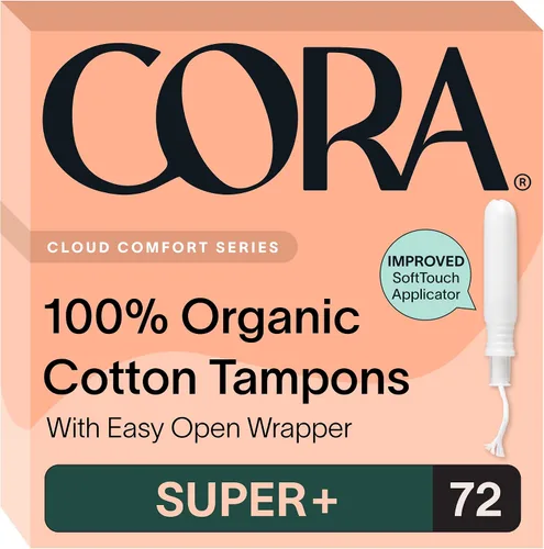 Vista 12 de Cora Tampones de algodón orgánico (36 tampones Super Plus)