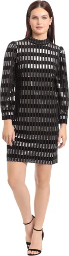 Vista 2 de Maggy London Vestido metálico brillante brillante de papel de aluminio para mujer, ocasión de fiesta