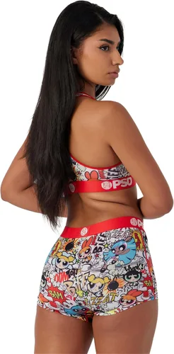 Vista 4 de PSD Pantalones cortos para mujer Powerpuff para niñas y niños, ropa interior de cobertura completa, cómodas bragas elásticas para mujer