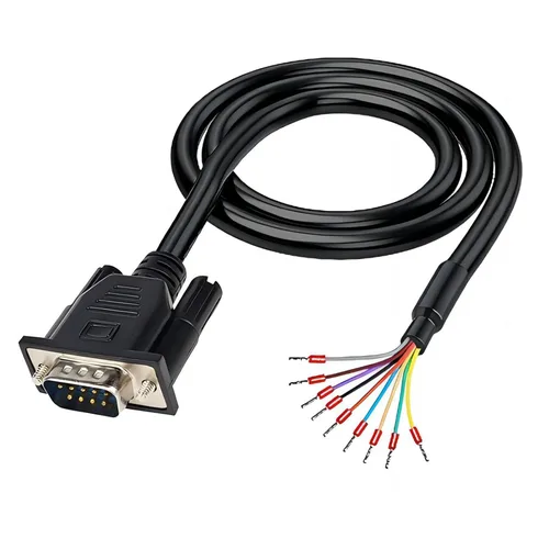 Vista 8 de Cable de extensión de alambre desnudo hembra RS232 de 10 pies 26AWG DB9 a 9