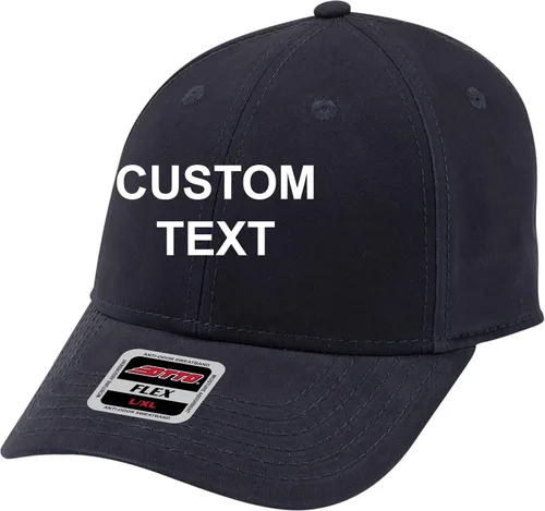 Vista 2 de Custom Name Embroidered Text Flex Brushed Stretchable Superior Cotton Twill Low Profile Style Baseball Cap WUnbranded Sweatband Multicolor
