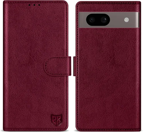 Vista 12 de ZZXX Funda tipo cartera para Google Pixel 8 con bloqueo RFID, ranura para tarjetas, función atril, cierre magnético, funda protectora de cuero