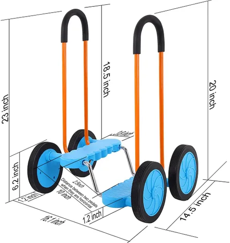 Vista 3 de Bicicleta de pedal de equilibrio para niños, vehículo de entrenamiento Hoverbard, scooter de ejercicio de equilibrio de confianza en uno mismo