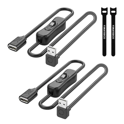 Vista 9 de Cable de extensión USB3.0 en ángulo descendente, cable de extensión USB A hembra a USB-A macho, cable extensor con contactos chapados en oro