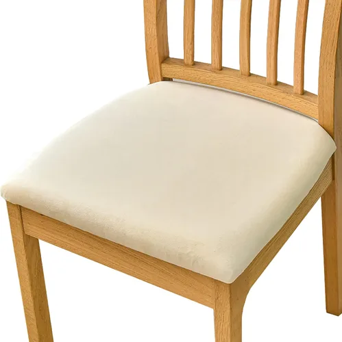 Vista 16 de Fundas elásticas de terciopelo para asiento de silla de comedor, 2 piezas, fundas protectoras de asiento suaves para sillas de comedor, fundas Negro