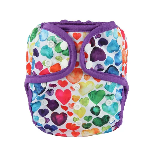Vista 5 de Funda de pañal de tela de talla única con refuerzo doble (dinosaurio bebé), talla única