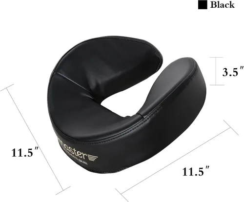 Vista 3 de Master Massage - Cojín de espuma viscoelástica patentado de felpa ultra afelpada, reposacabezas color negro