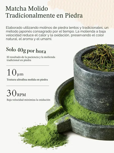 Vista 6 de YUZUKI Matcha Powder 1.41 oz – Polvo de té verde matcha japonés de grado ceremonial – Primera cosecha – Producto de Japón, Uji Kioto – Cero azúcar