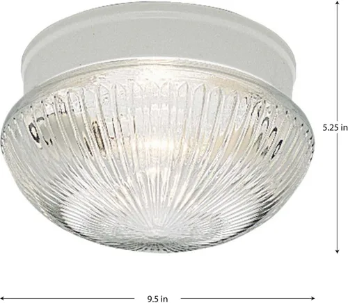 Vista 5 de Progress Lighting 2 luces 9-1/2" cerca del techo, colección Fitter, Interior, P3406-30, blanco