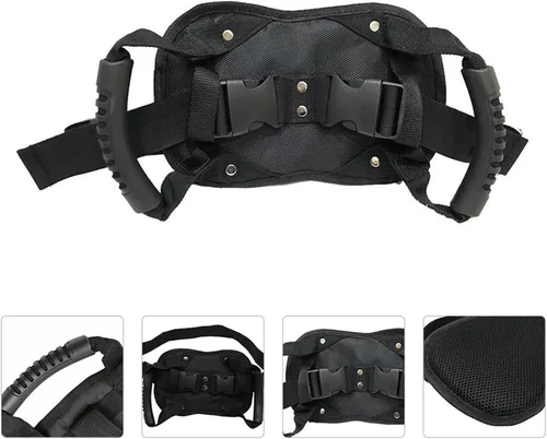Vista 9 de SUPVOX Cinturón de seguridad para pasajeros de motocicleta, mango ajustable para asiento trasero, correa de motocicleta para conducción segura