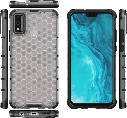 Vista 109 de Pzwoxukhov Funda compatible con Huawei Nova 3i, compatible con Huawei P Smart+ 2018 Honeycomb Anti-Drop Shock-Absorbing Case Negro
