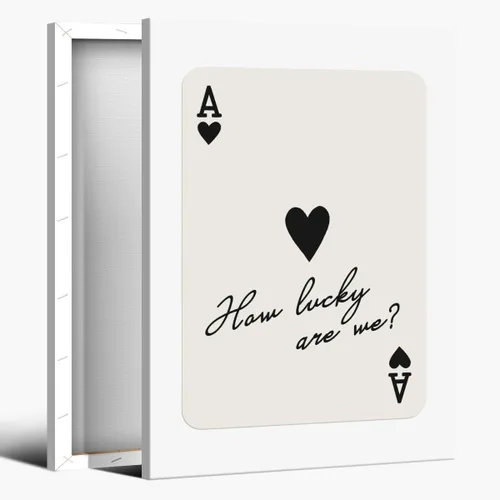 Vista 18 de Arte de pared moderno Ace of Hearts How Lucky Are We Poster Retro Funky Estético Lienzo Impresiones Verde Salvia Carteles Póster Femenino Coqueta