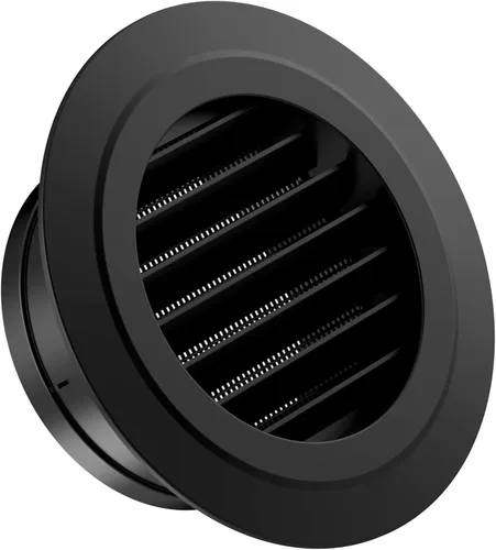 Vista 10 de Hon&Guan Respiradero de Escape de Alero de 3 pulgadas, Cubierta de Ventilación de Aire Redonda de 3'' con Malla Antimoscas Incorporada para Baño