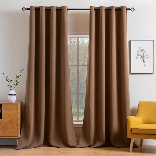 Vista 106 de MIULEE Cortinas opacas para dormitorio o sala de estar, juego de 2 paneles de cortina para ventana con aislamiento térmico y bloqueo de luz