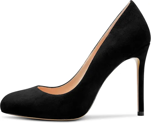 Vista 2 de Castamere Zapatos de tacón alto con punta redonda para mujer, tacón de aguja de 3.9 in