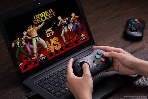 Vista 6 de 8Bitdo NEOGEO Wireless Controller for Windows, Android, and NEOGEO mini with Classic Click-Style Joystick - Officially Licensed by SNK