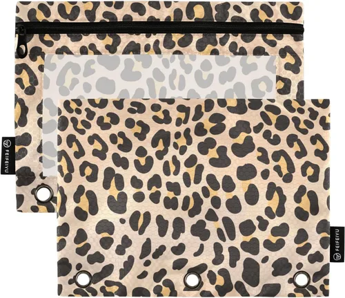 Vista 32 de Estuche de béisbol blanco para lápices de 3 anillas, paquete de 2 carpetas para lápices, estuche transparente con cremallera, bolsa de cosméticos
