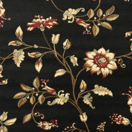 Vista 5 de SAFAVIEH - Alfombra de acento de la colección Lyndhurst, 3'3" x 5'3", color negro y multi, diseño floral tradicional, no desprende pelusa y de fácil