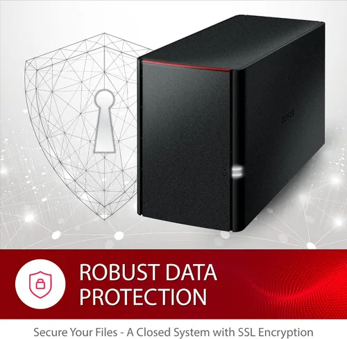 Vista 6 de BUFFALO LinkStation SoHo 220 2-Bay Personal Cloud Office NAS 8TB (2x4TB) con discos duros incluidos