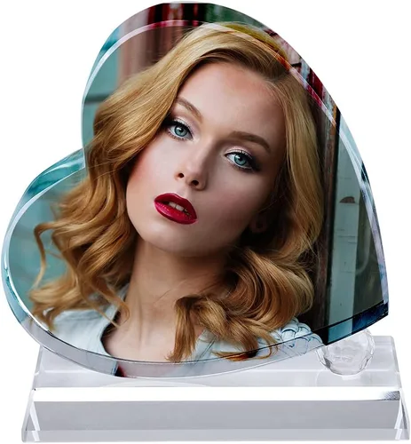 Vista 8 de Marco de fotos de cristal personalizado, marco de fotos de cristal personalizado, decoración de escritorio, placa de fotos de vidrio, regalo