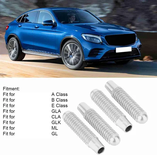 Vista 8 de Perillas de cerradura de puerta, 4 piezas de aleación de aluminio para cerradura de puerta de automóvil, cubierta de perilla A B E CLA GLA GLA GLC