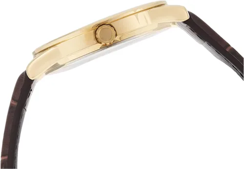 Vista 3 de Casio Reloj de cuarzo de acero inoxidable para hombre con correa de cuero, marrón, 18 (Modelo EAW-MTP-V001GL-9B), Marrón, Reloj de cuarzo