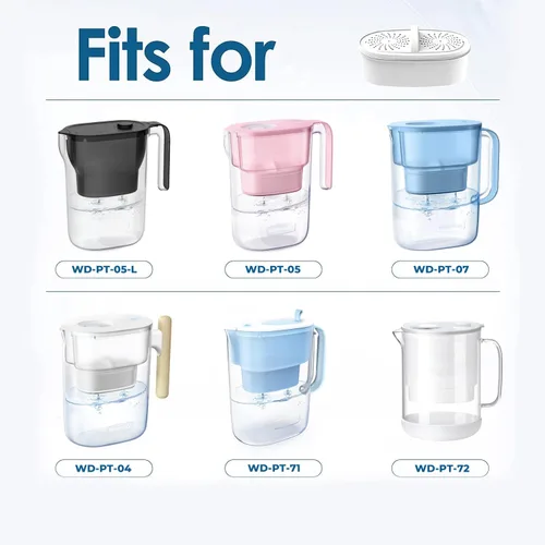 Vista 2 de 1 paquete de filtros de repuesto para todos los jarrones Waterdrop®, filtro Waterdrop® WD-PF-01A Plus, reduce el plomo, PFAS, PFOA/PFOS, cloro, dura