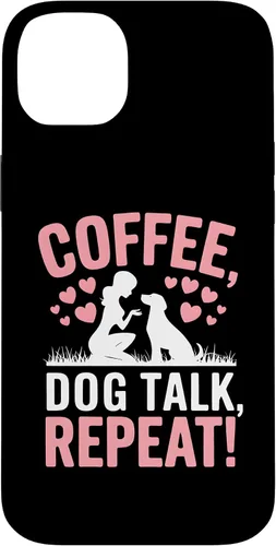 Vista 15 de Coffee Dog Talk Repeat Dog Mom Puppy Love Case for iPhone 17