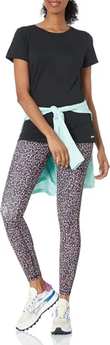 Vista 4 de Amazon Essentials Camiseta de manga corta con cuello redondo para mujer, de secado rápido, para entrenamiento, gimnasio, paquete múltiple