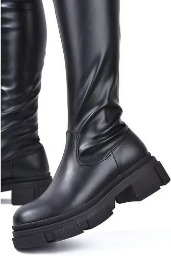 Vista 4 de Cape Robbin Campi - Botas por encima de la rodilla con tacones gruesos botas de vestir de moda para mujer
