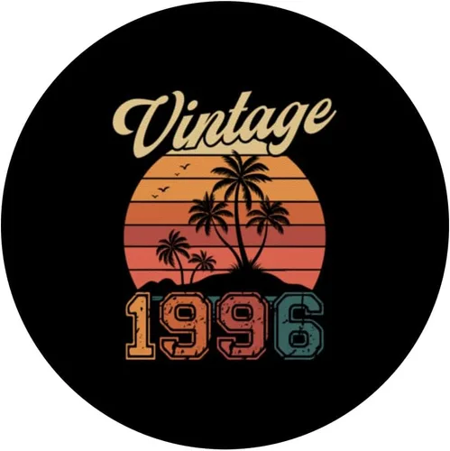 Vista 3 de Vintage 1996 Retro Sunset Nostalgia 90s 30th Birthday PopSockets Adhesive PopGrip