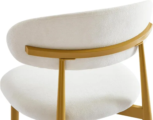 Vista 7 de Set of 2 Dining Chairs, Modern Kitchen Chairs with Soft Padding, Farmhouse Restaurant Chairs with Curved Backrests and Metal Legs, Table & Chair