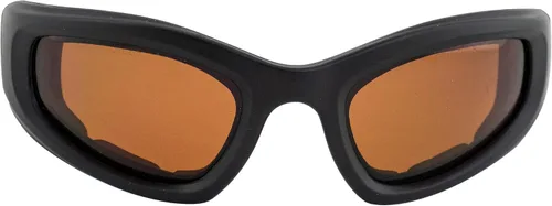 Vista 2 de Epoch Eyewear Gafas deportivas acolchadas para motocicleta, color negro con lente ámbar