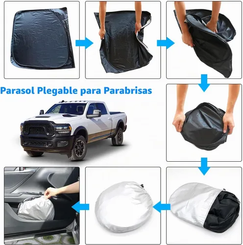 Vista 6 de Parasol para parabrisas Dodge RAM 2500 3500 2026 2025-2010