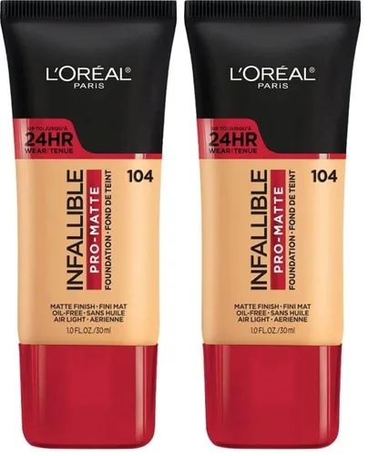 Vista 19 de L'Oreal Paris Cosmetics Makeup Infallible Pro-Matte - Base líquida de larga duración, True Porcelain, 1 onza líquida. 099 Porcelana Verdadera