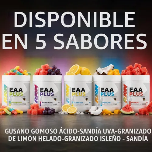 Vista 5 de RAW EAA Plus, aminoácidos en polvo, sandía - Suplemento de aminoácidos BCAA para hombres y mujeres