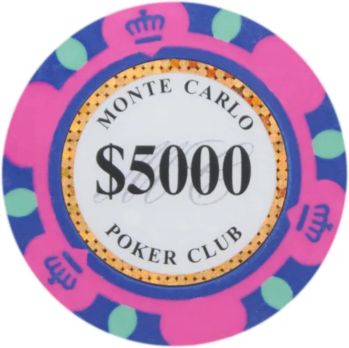 Vista 9 de Brybelly Monte Carlo Premium Poker Chips (50-Pack) Heavyweight 14-Gram Clay Composite