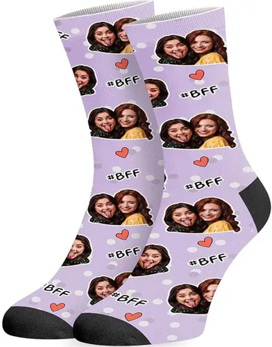 Vista 9 de D-Story Custom Face Socks with Photo Novelty Crew Sock Personalized Gift 01