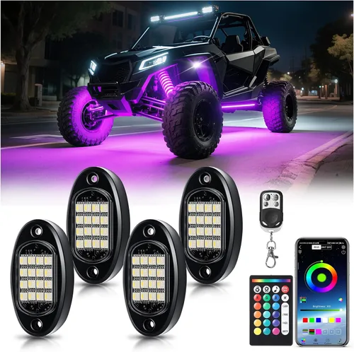 Vista 6 de 1Pod RGB Dream Color Rock Light Usado para Reemplazar La Luz Dañada, Compatibilidad para 4pods, 6pods, 8pods, 10pods, 12pods RGB+IC LED Dream