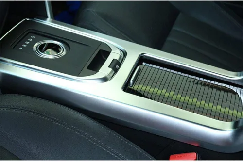 Vista 5 de YIWANG Accesorios de cubierta de caja de cambios central para Land Rover Discovery Sport 2015 2016 2017 2018 2019 ABS cromado