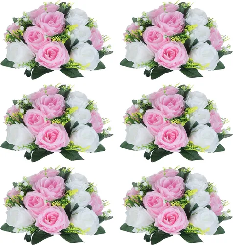 Vista 49 de NUPTIO Rosas Artificiales Negras Flores: Ramo de Flores Falsas Decoraciones de Halloween - 15 Cabezas Centros de Mesa de Rosas Artificiales con Base