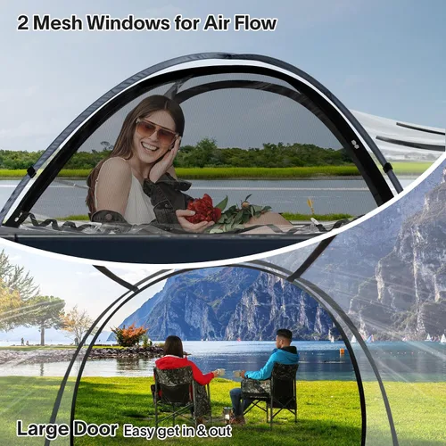 Vista 3 de EighteenTek Camión Tienda Campo Camper Camper Shell Pop Up Instalación Automática Impermeable PU2000mm Doble Capa Rainfly Ajustable 5 5.5 6 6.5 8