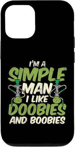 Vista 26 de iPhone 16 Simple Man Doobies Boobies Weed Cannabis 420 Stoner Men Estuche de regalo
