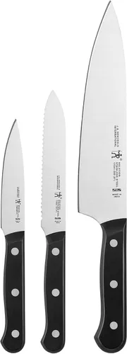 Vista 2 de HENCKELS Solution Razor-Sharp - Juego de cuchillos de inicio de 3 piezas y solución, cuchillo de pan afilado de 8 pulgadas, cuchillo para pastel