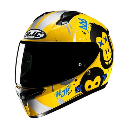 Vista 2 de Casco de motocicleta de cara completa HJC C10 Geti con protector Pinlock HJ-34P, aprobado por DOT (MC10, XXX-Pequeño)